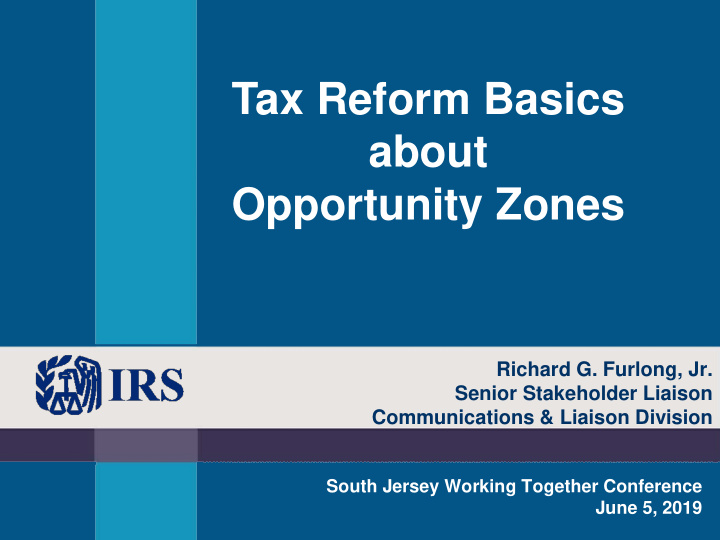 tax reform basics about opportunity zones