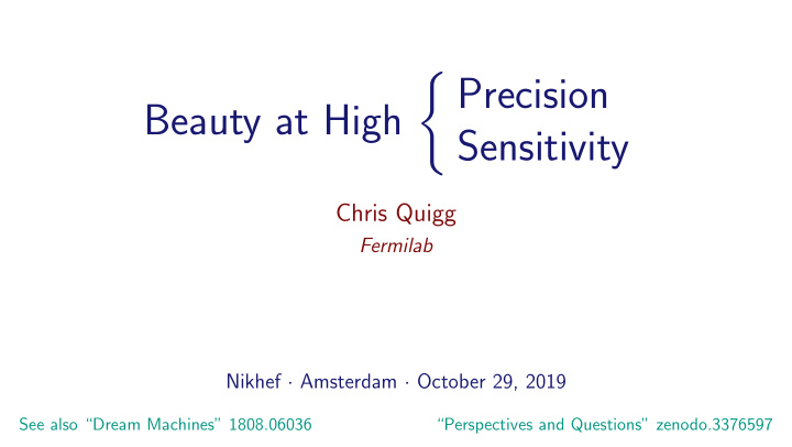 precision beauty at high sensitivity