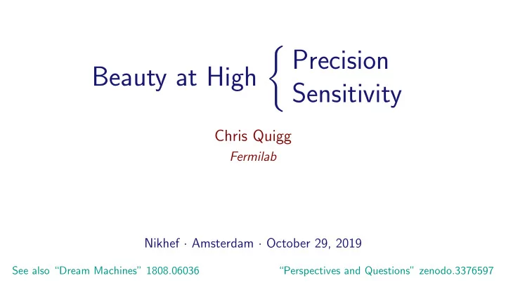 precision beauty at high sensitivity