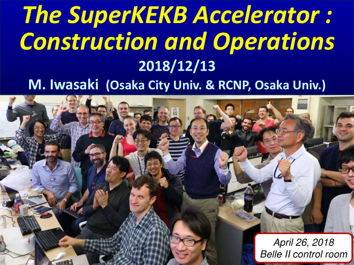 the superkekb accelerator