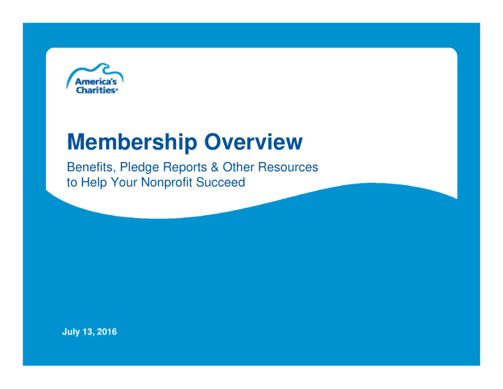 membership overview
