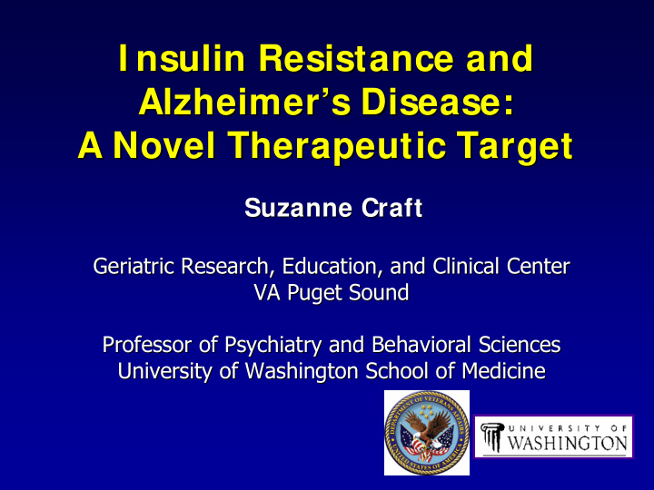 i nsulin resistance and i nsulin resistance and alzheimer
