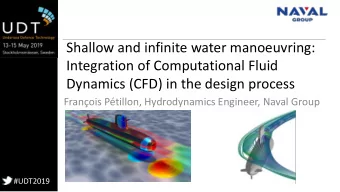 Shallow and infinite water manoeuvring:  Integration of Computational Fluid  Dynamics (CFD) in the