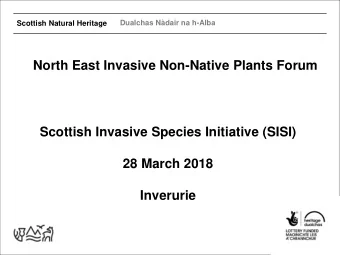 Scottish Invasive Species Initiative (SISI)  28 March 2018  Inverurie  Dualchas Ndair na h-Alba