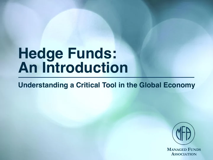 hedge funds