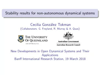 Stability results for non-autonomous dynamical systems  Cecilia Gonz  alez Tokman (