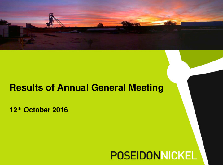results of annual general meeting