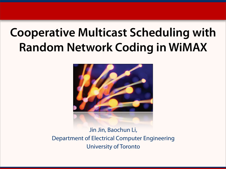 cooperative multicast scheduling with random network
