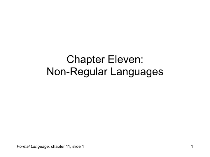chapter eleven non regular languages