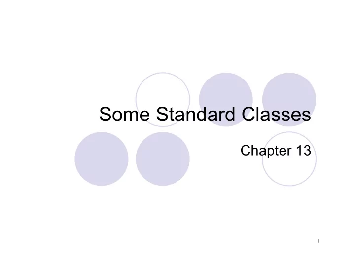 some standard classes