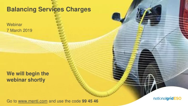 balancing services charges