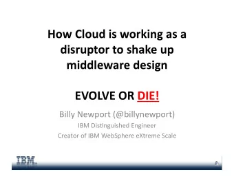 How  Cloud  is  working  as  a    disruptor  to  shake  up