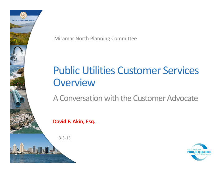 public utilities customer services overview overview