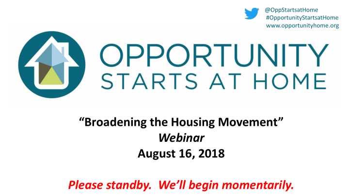 broadening the housing movement