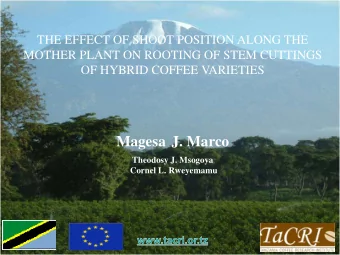 Magesa J. Marco  Theodosy J. Msogoya  Cornel L. Rweyemamu  1.0 INTRODUCTION AND JUSTIFICATION  1.1