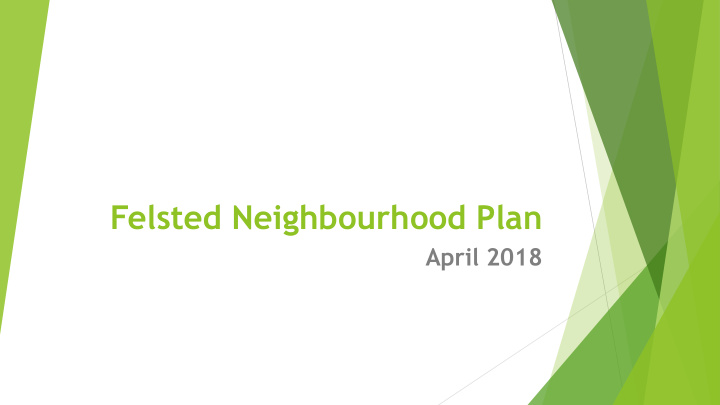 felsted neighbourhood plan