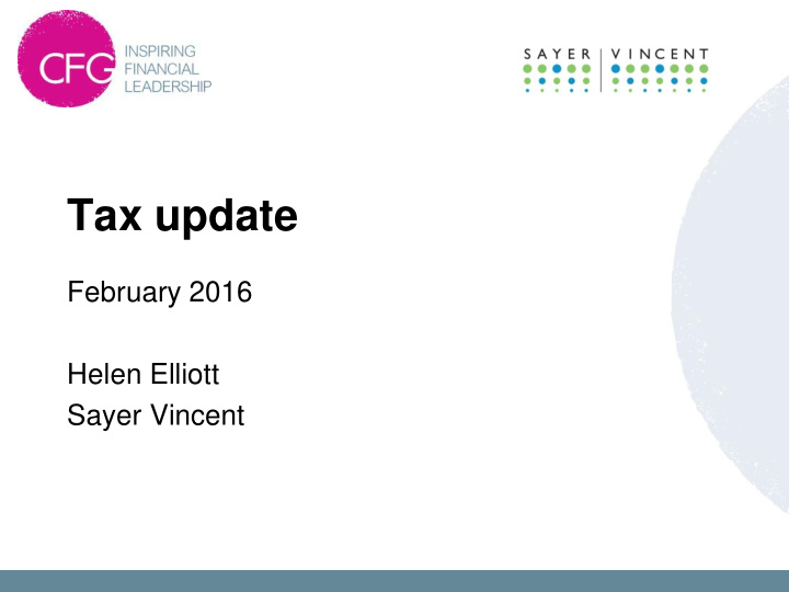 tax update