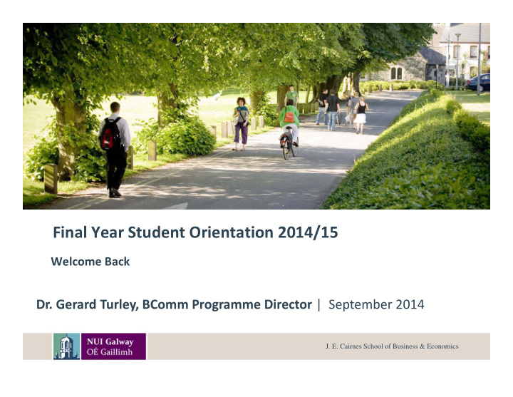 final year student orientation 2014 15