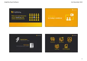 Welcome  service stand out with  to todays webinar  online client platforms  Rachel Hynes