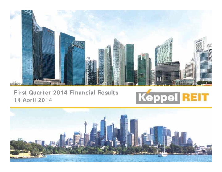 first quarter 2014 financial results