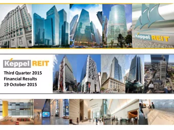 Financial Results 19 October 2015  1  Outline 1. Key Highlights