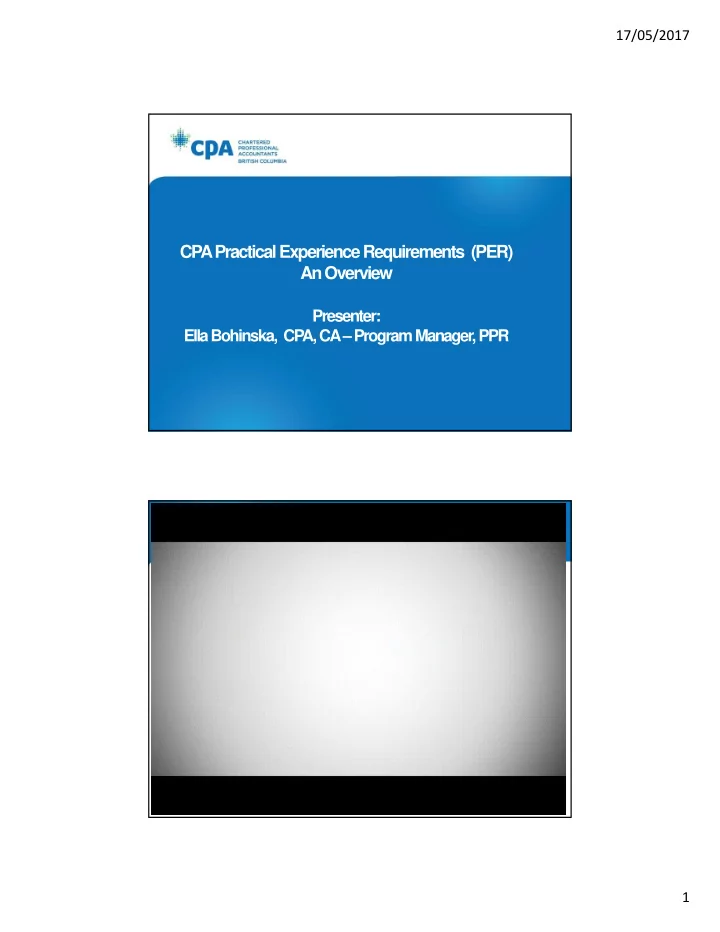 cp a practical experience requirements per an overview