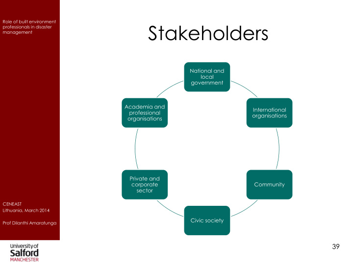 stakeholders