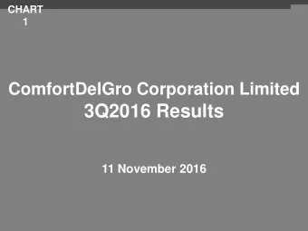ComfortDelGro Corporation Limited  3Q2016 Results  11 November 2016  CHART  2  Financial Overview