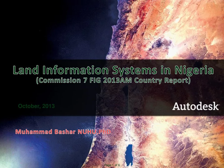 page 1 of 6 o nigeria is endowed with a vast expanse of