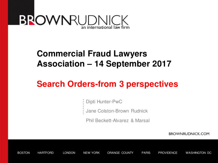 commercial fraud lawyers association 14 september 2017