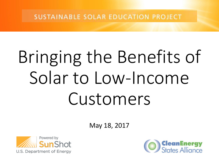 solar to low income