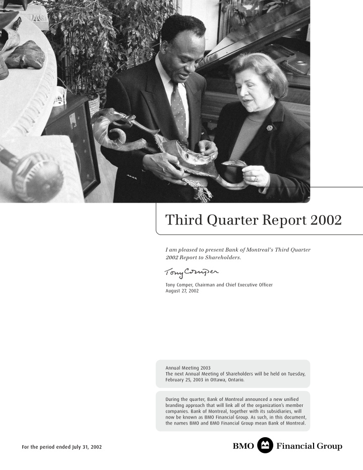 third quarter report 2002