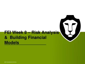 &amp;  Building Financial  Models  BPP BUSINESS SCHOOL  BPP BUSINESS SCHOOL  What is risk analysis