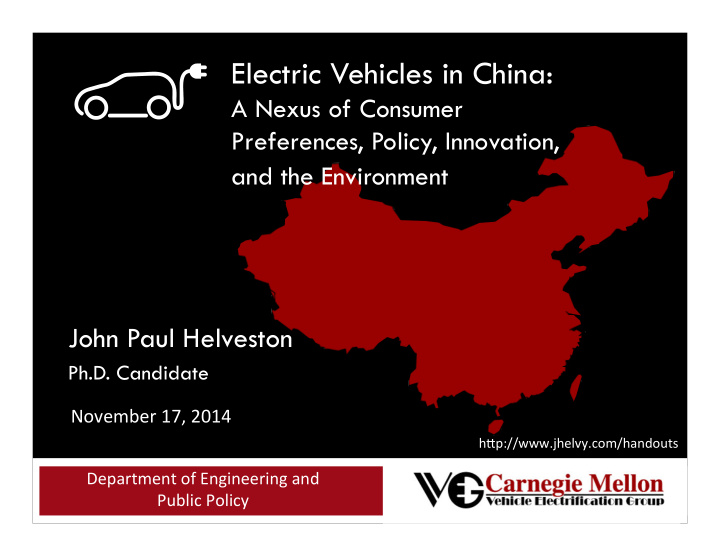 electric vehicles in china