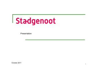 Presentation  October 2011  1  Contents  1.  Introduction  3  2.  Executive summary  4  3.  Housing