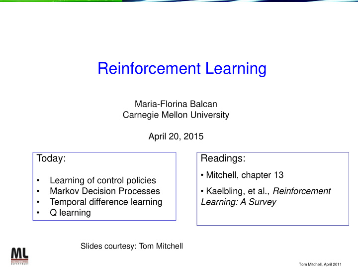 reinforcement learning