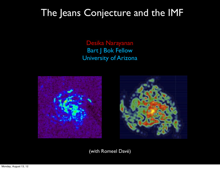 the jeans conjecture and the imf