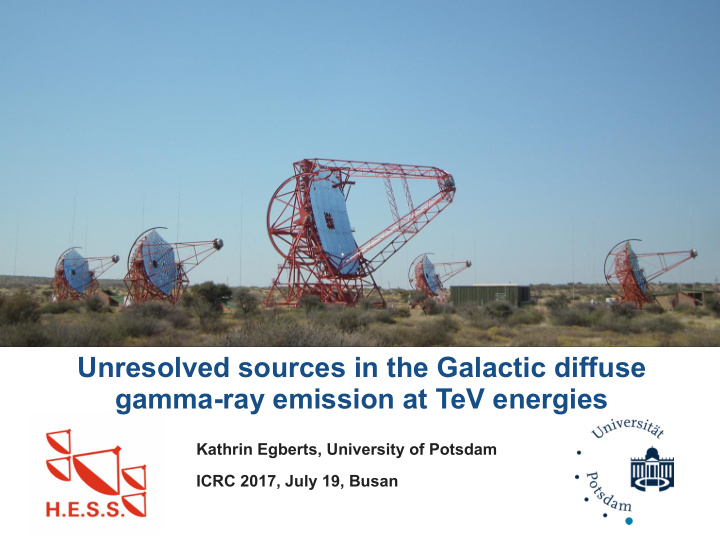 unresolved sources in the galactic diffuse gamma ray