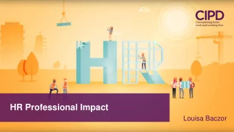 HR Professional Impact  Louisa Baczor  The world of work is changing  What are the key  changes