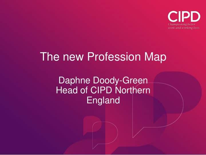 the new profession map