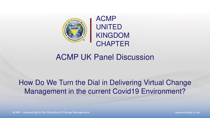 acmp uk panel discussion