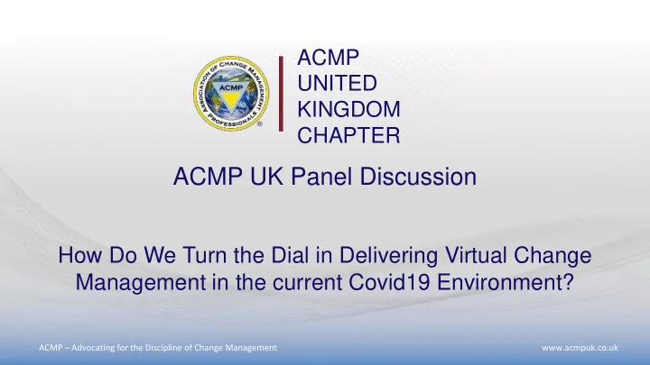 acmp uk panel discussion