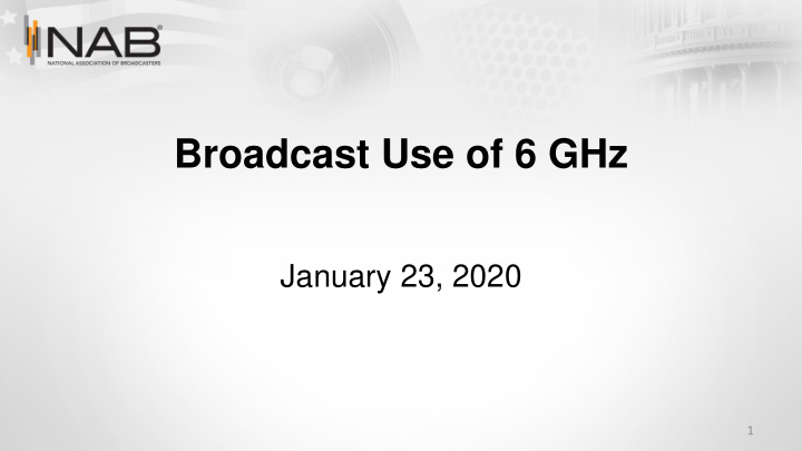 broadcast use of 6 ghz