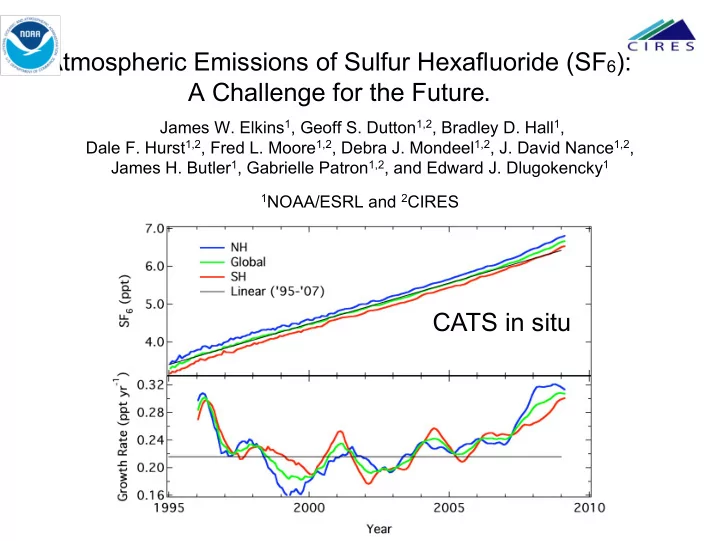 atmospheric emissions of sulfur hexafluoride sf 6 a