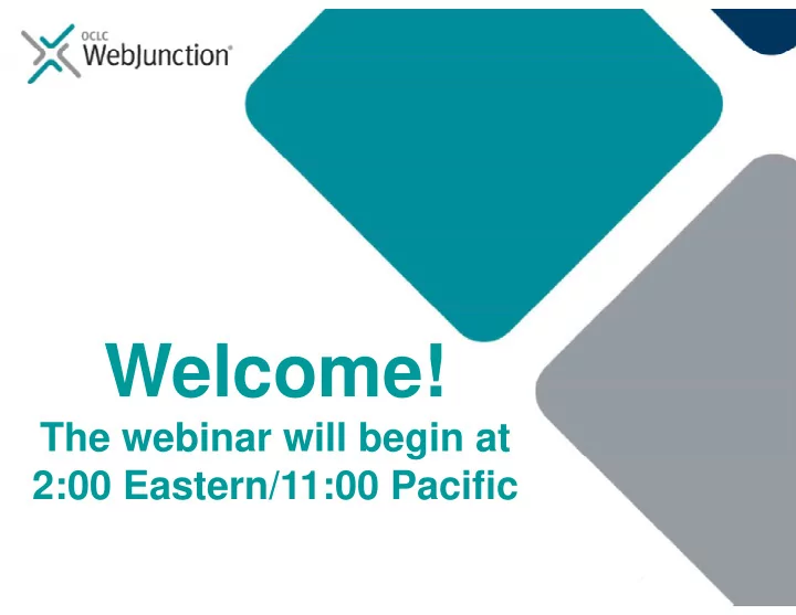 welcome welcome