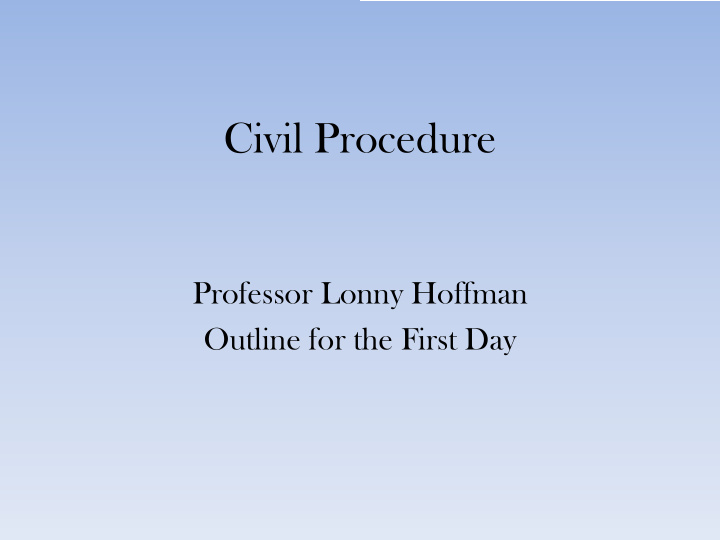civil procedure