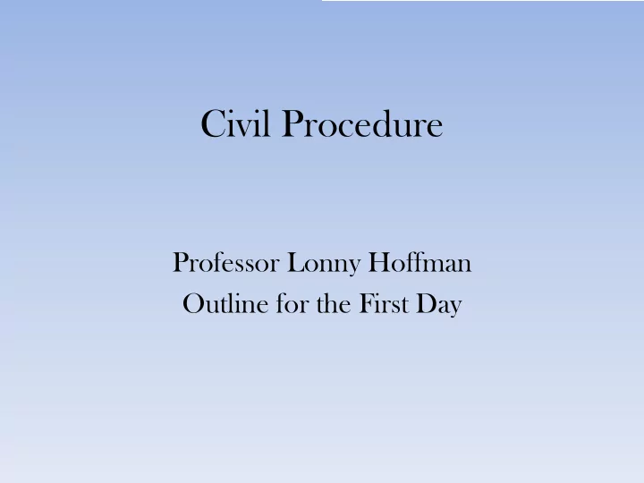 civil procedure