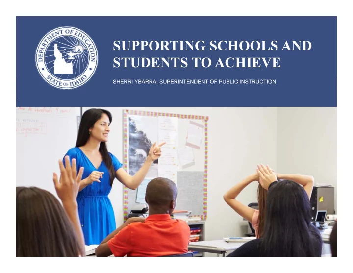 supporting schools and students to achieve