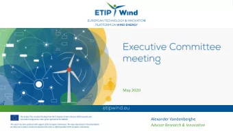 Advisor Research &amp; Innovation  Competition compliance reminder  WindEurope and its members are