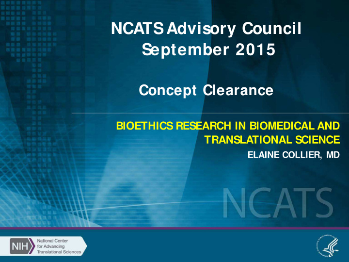 ncats advisory council september 2015
